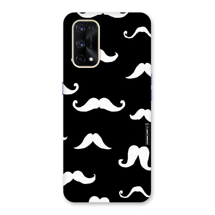 Moustache Pattern (White) Glass Back Case for Realme X7 Pro