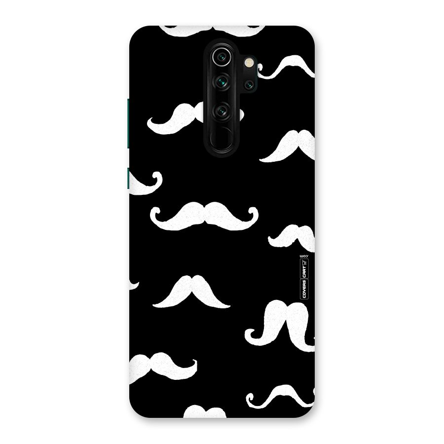 Moustache Pattern (White) Back Case for Redmi Note 8 Pro
