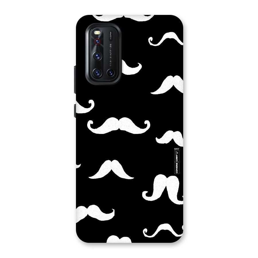 Moustache Pattern (White) Back Case for Vivo V19