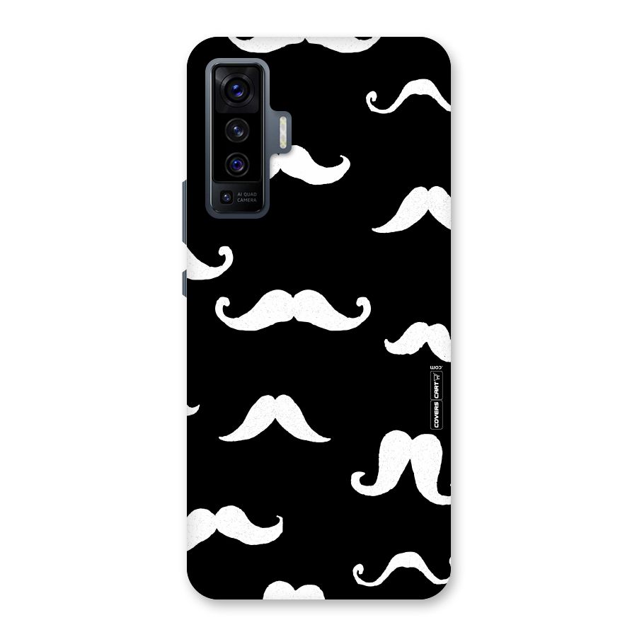 Moustache Pattern (White) Back Case for Vivo X50