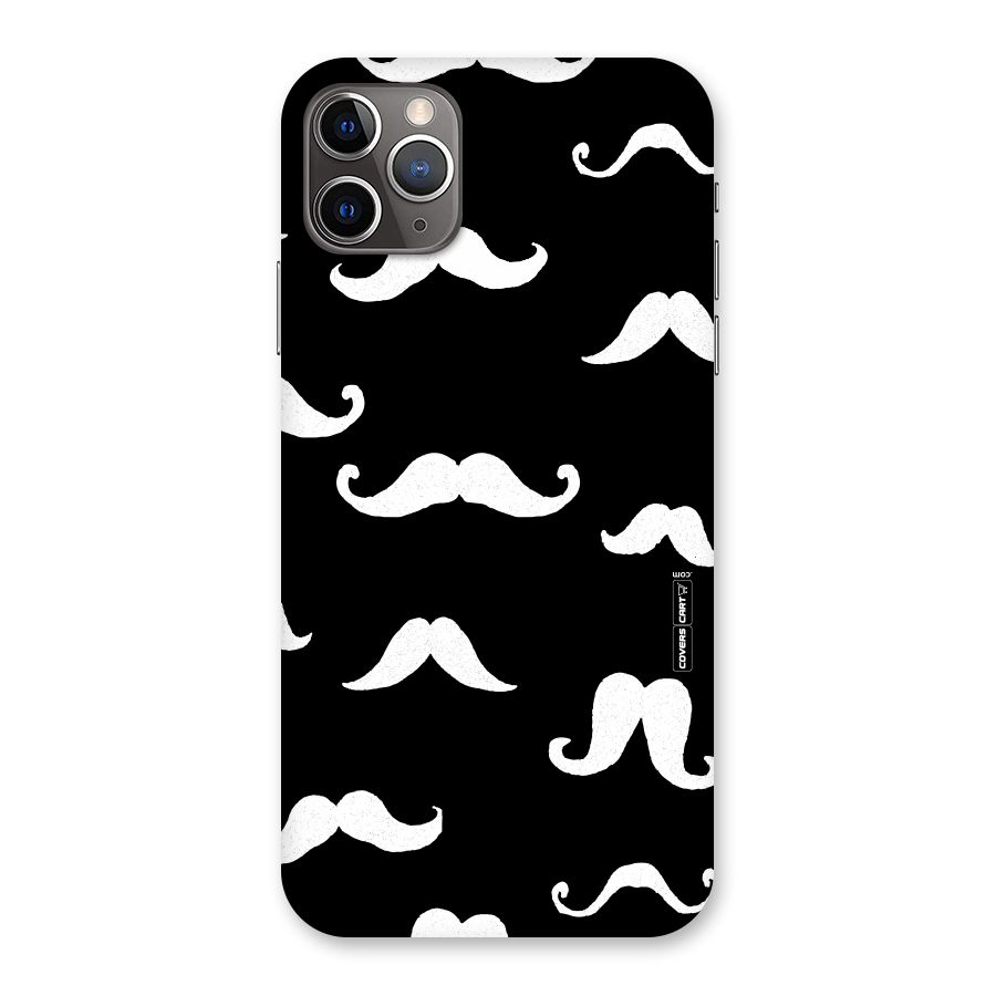 Moustache Pattern (White) Back Case for iPhone 11 Pro Max