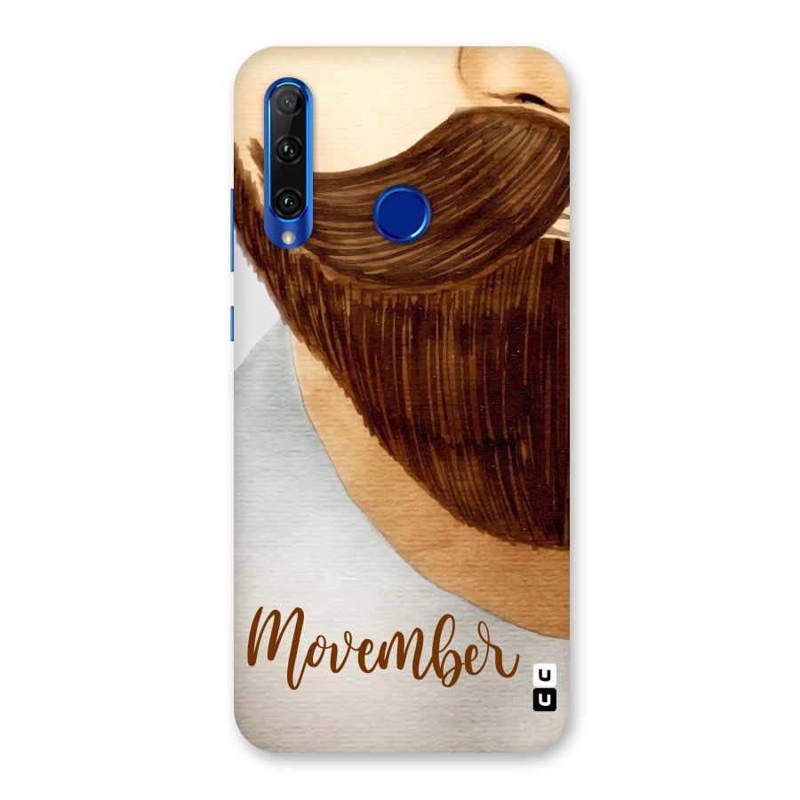 Movember Moustache Back Case for Honor 20i