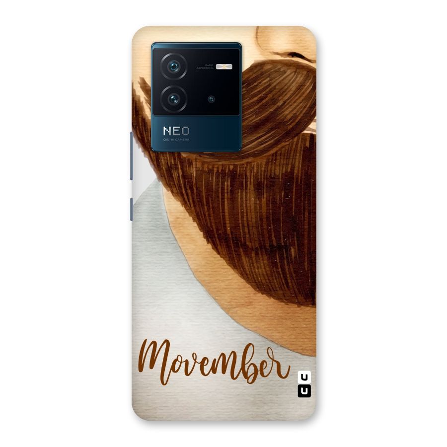 Movember Moustache Back Case for Vivo iQOO Neo 6 5G