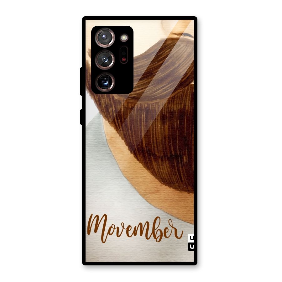 Movember Moustache Glass Back Case for Galaxy Note 20 Ultra 5G