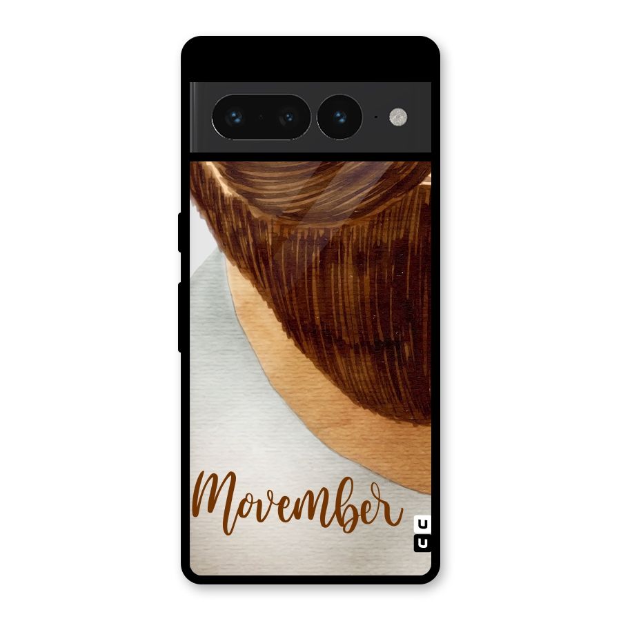 Movember Moustache Glass Back Case for Google Pixel 7 Pro