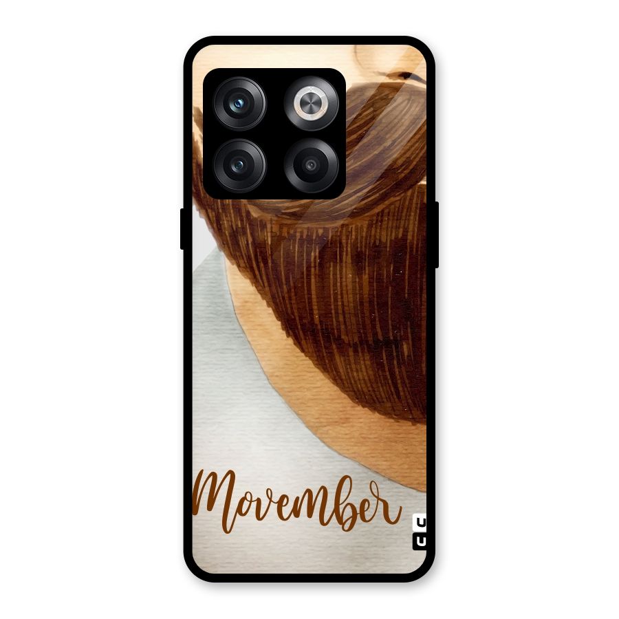 Movember Moustache Glass Back Case for OnePlus 10T