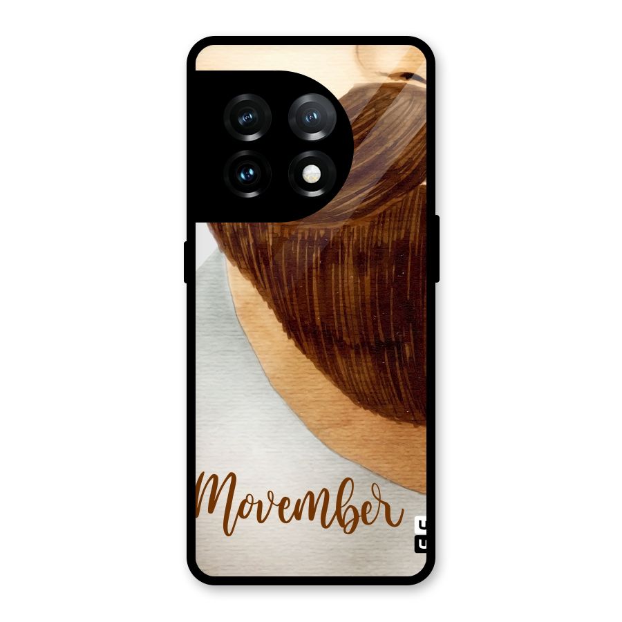 Movember Moustache Glass Back Case for OnePlus 11