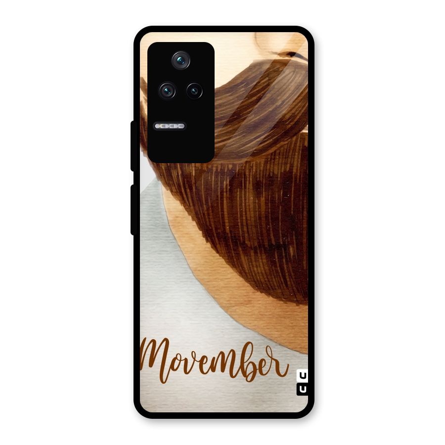 Movember Moustache Glass Back Case for Poco F4 5G