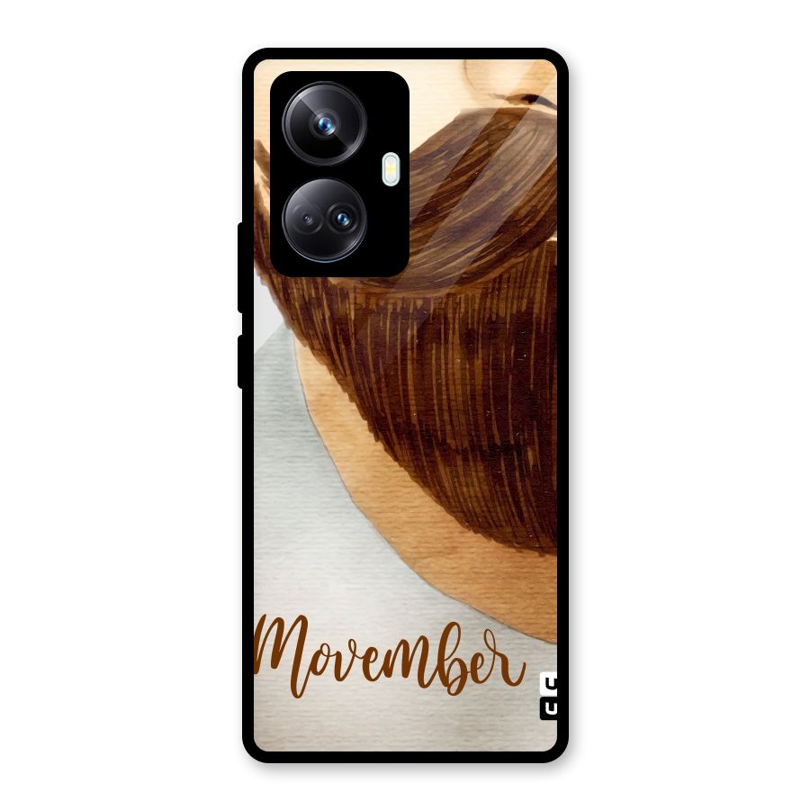Movember Moustache Glass Back Case for Realme 10 Pro Plus