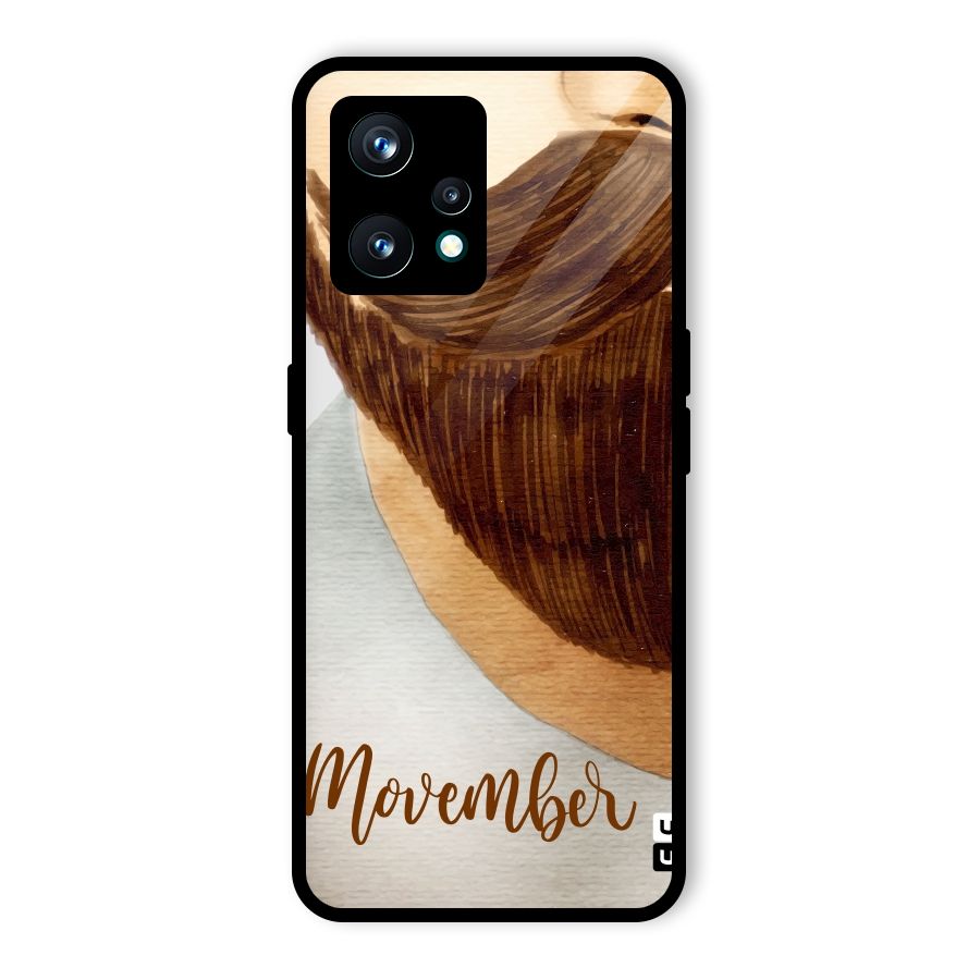 Movember Moustache Glass Back Case for Realme 9 Pro Plus 5G