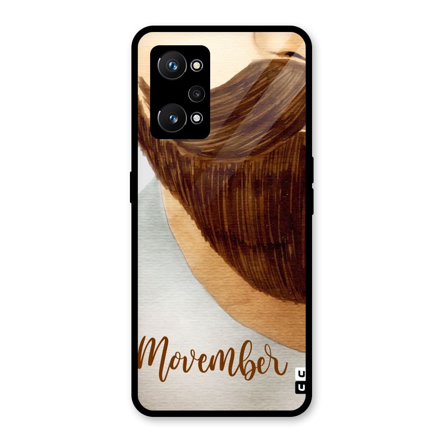 Movember Moustache Glass Back Case for Realme GT Neo 3T