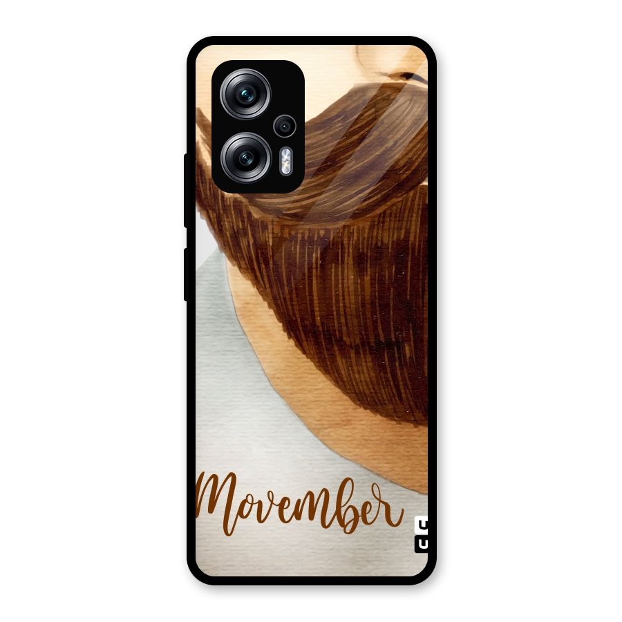 Movember Moustache Glass Back Case for Redmi K50i