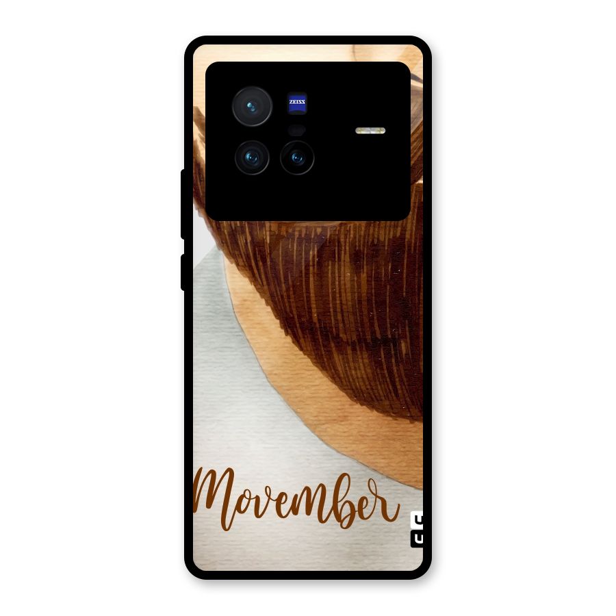 Movember Moustache Glass Back Case for Vivo X80