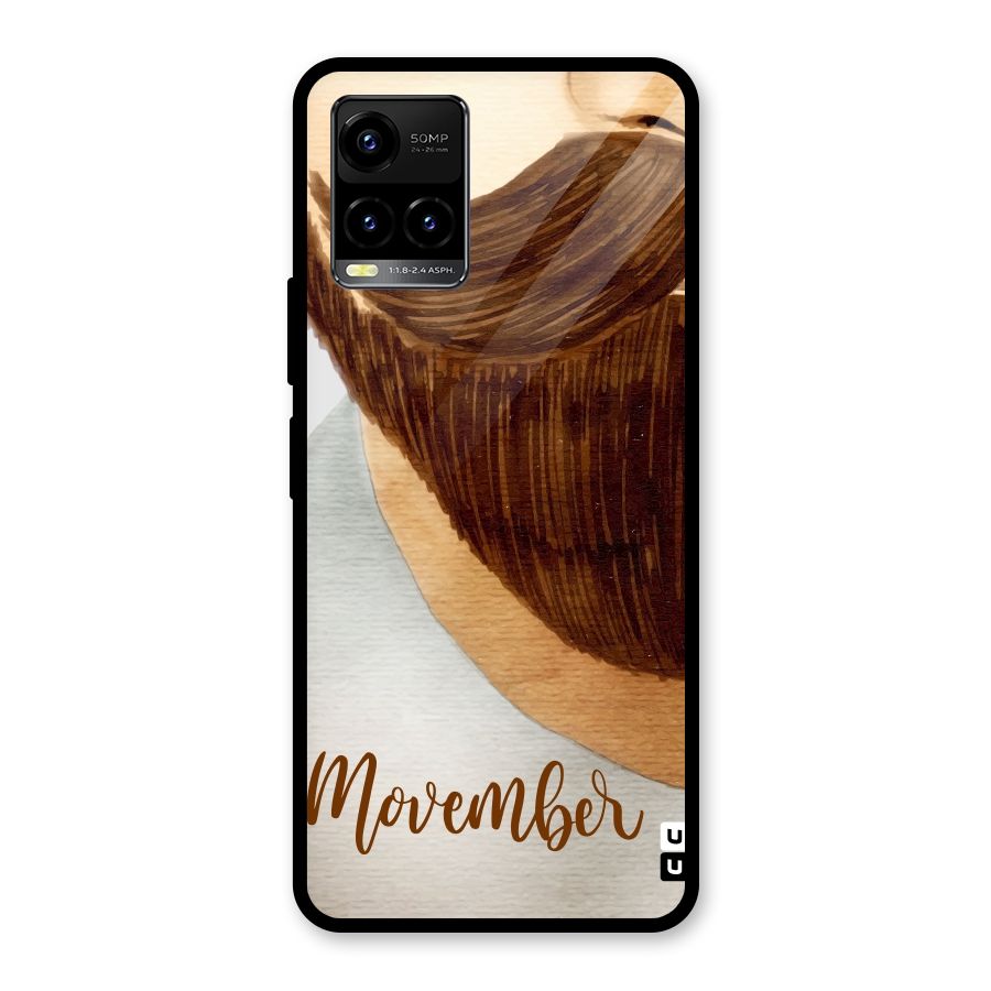 Movember Moustache Glass Back Case for Vivo Y21T