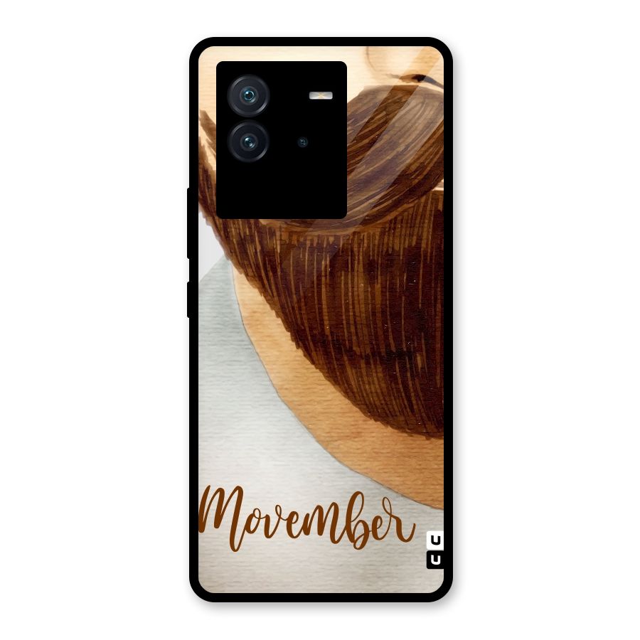 Movember Moustache Glass Back Case for Vivo iQOO Neo 6 5G