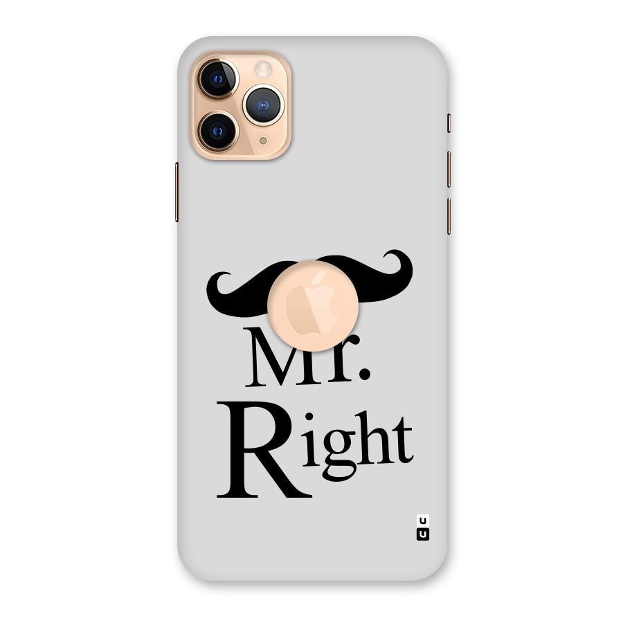 Mr. Right. Back Case for iPhone 11 Pro Max Logo Cut