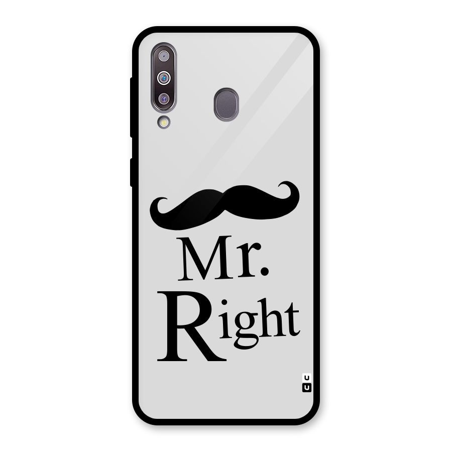 Mr. Right. Glass Back Case for Galaxy M30