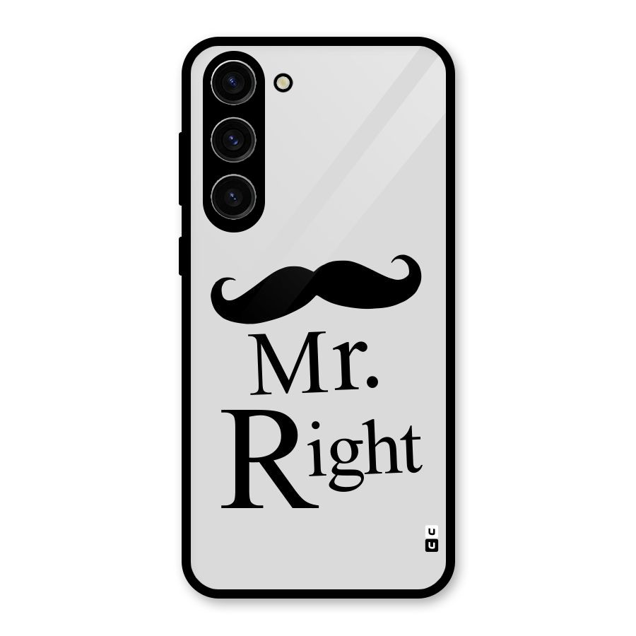 Mr. Right. Glass Back Case for Galaxy S23 Plus