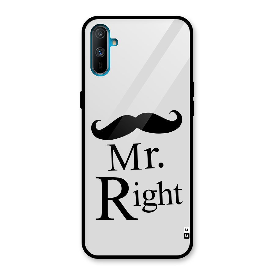 Mr. Right. Glass Back Case for Realme C3