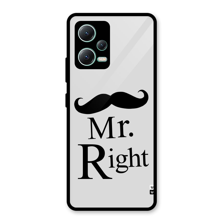 Mr. Right. Glass Back Case for Redmi Note 12 5G