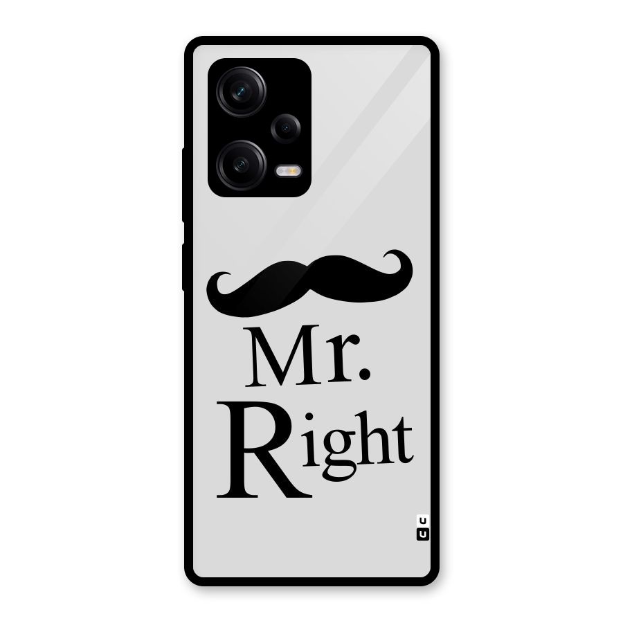 Mr. Right. Glass Back Case for Redmi Note 12 Pro