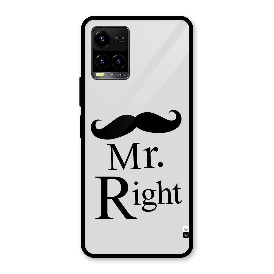 Mr. Right. Glass Back Case for Vivo Y21T