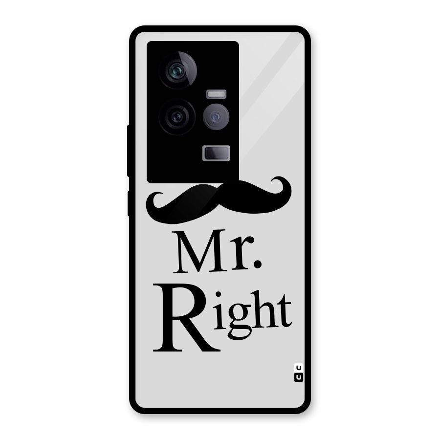 Mr. Right. Glass Back Case for Vivo iQOO 11 5G