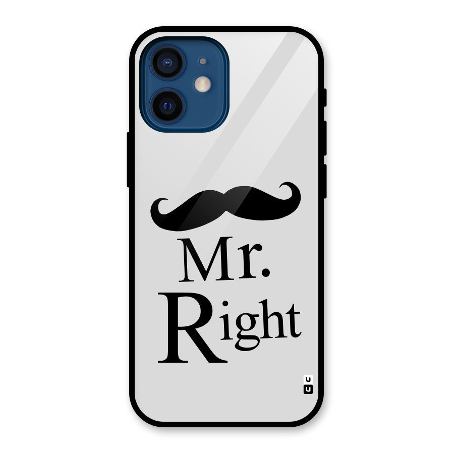 Mr. Right. Glass Back Case for iPhone 12 Mini