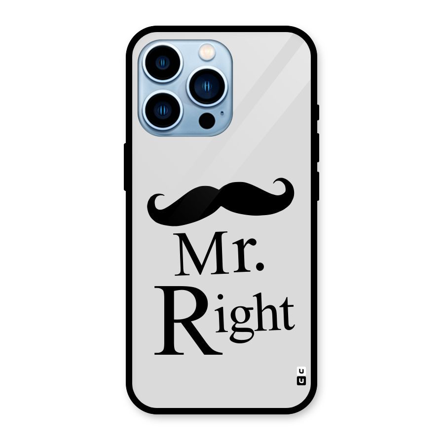 Mr. Right. Glass Back Case for iPhone 13 Pro