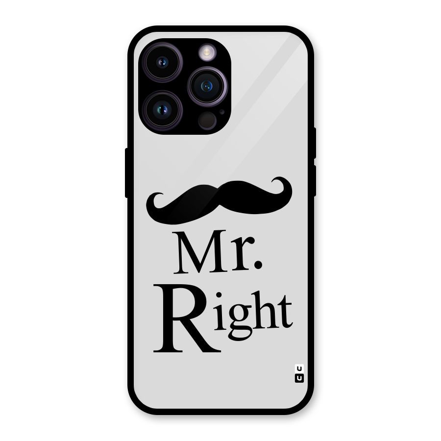 Mr. Right. Glass Back Case for iPhone 14 Pro Max