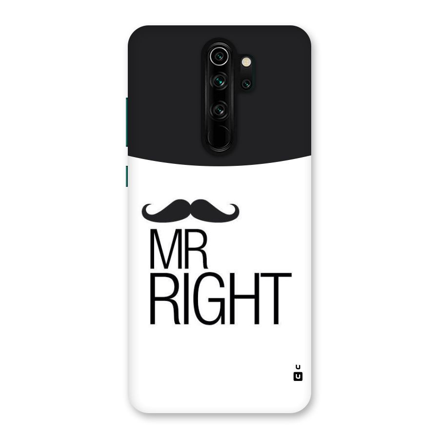 Mr. Right Moustache Back Case for Redmi Note 8 Pro