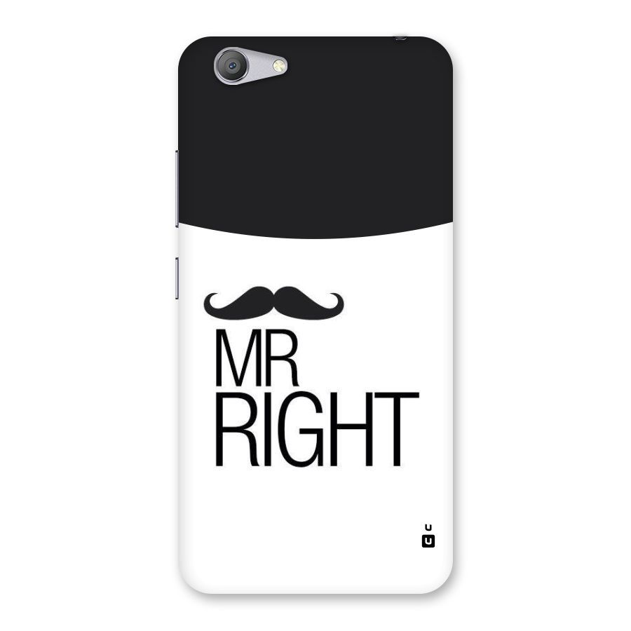Mr. Right Moustache Back Case for Vivo Y53