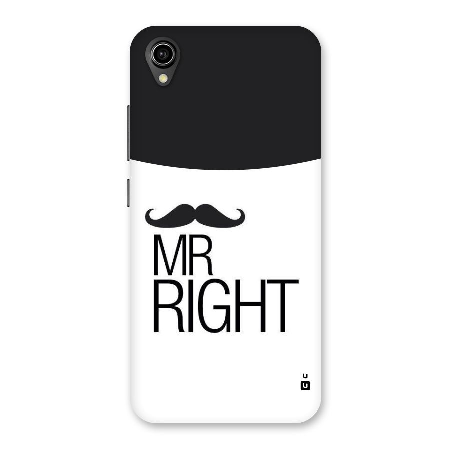 Mr. Right Moustache Back Case for Vivo Y90