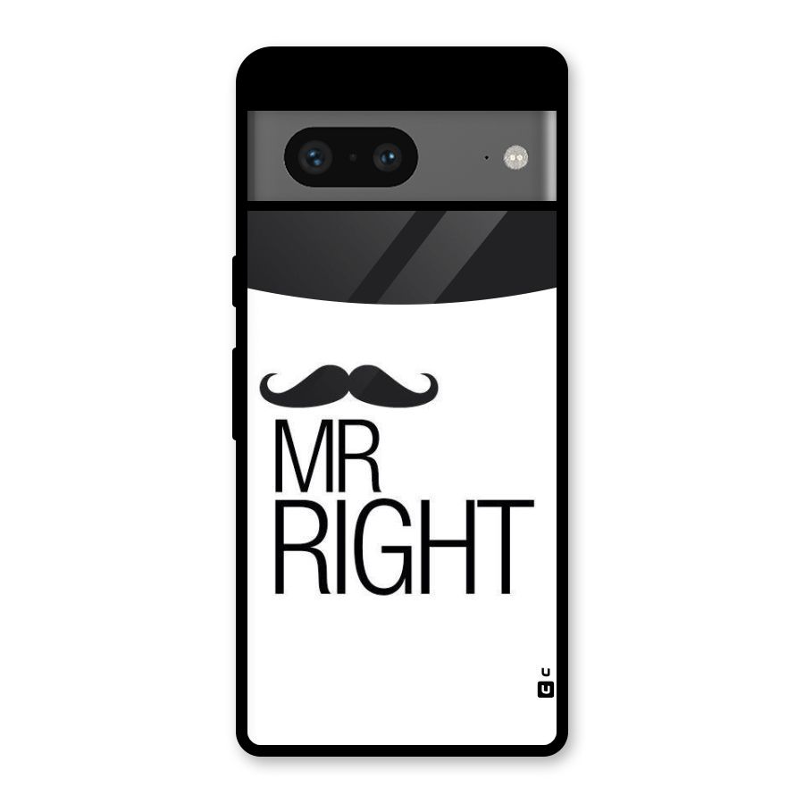 Mr. Right Moustache Glass Back Case for Google Pixel 7