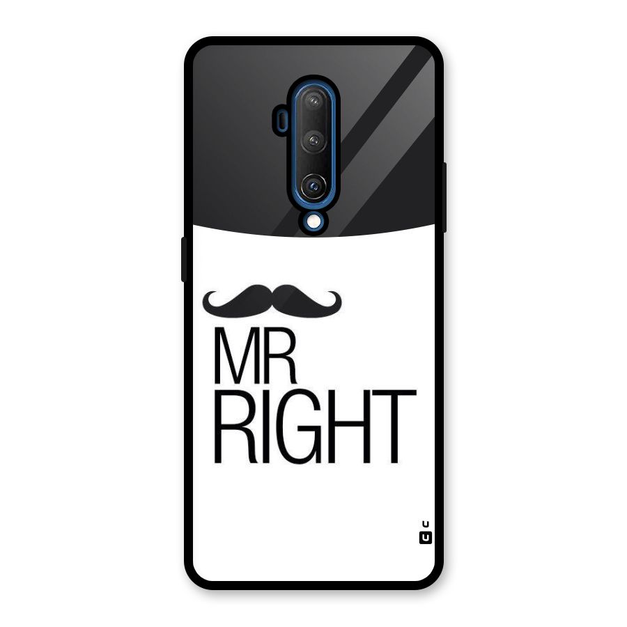Mr. Right Moustache Glass Back Case for OnePlus 7T Pro