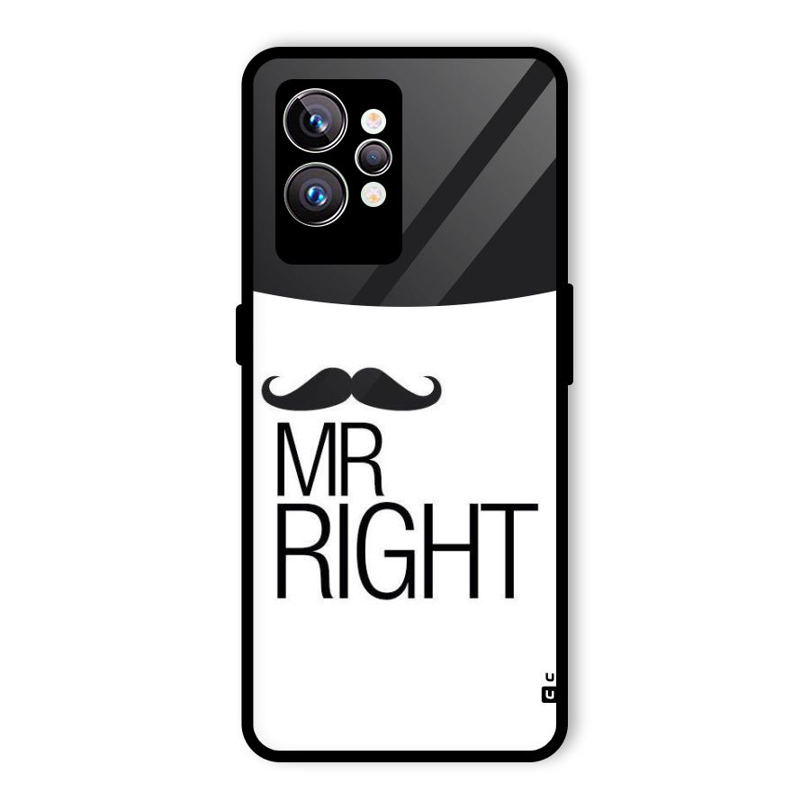 Mr. Right Moustache Glass Back Case for Realme GT2 Pro