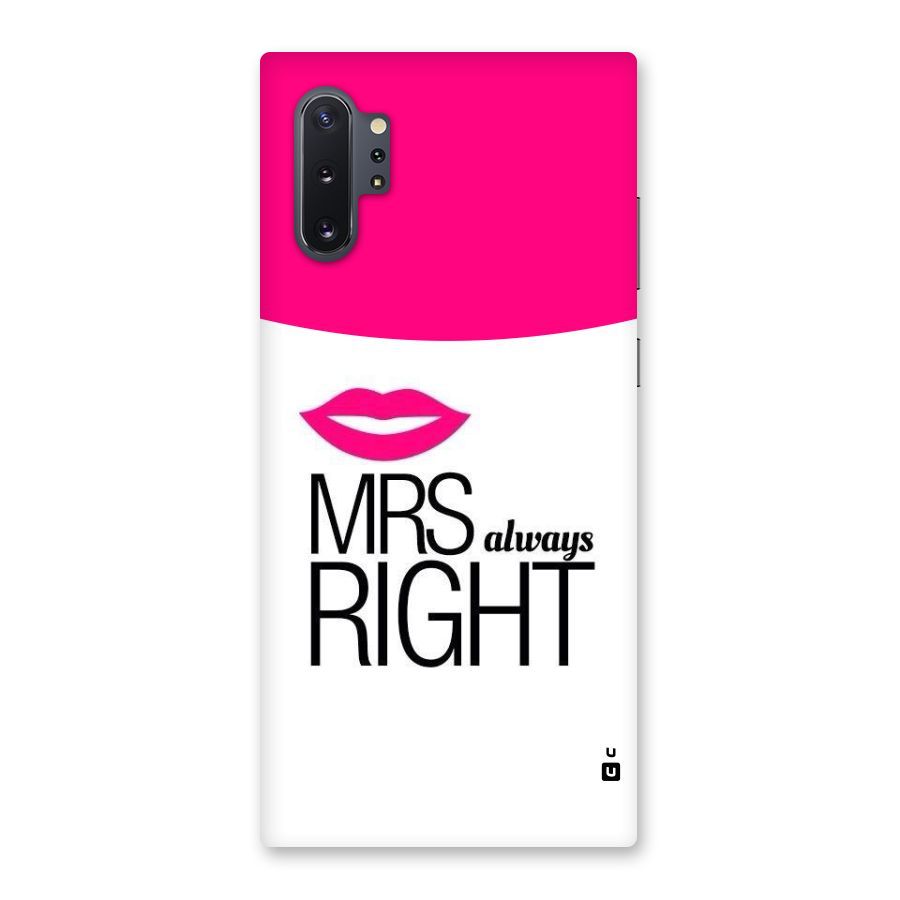 Mrs always right Back Case for Galaxy Note 10 Plus