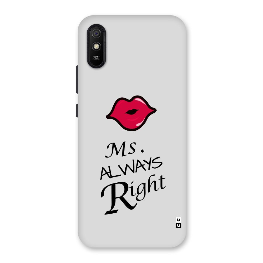 Ms. Always Right. Back Case for Redmi 9i