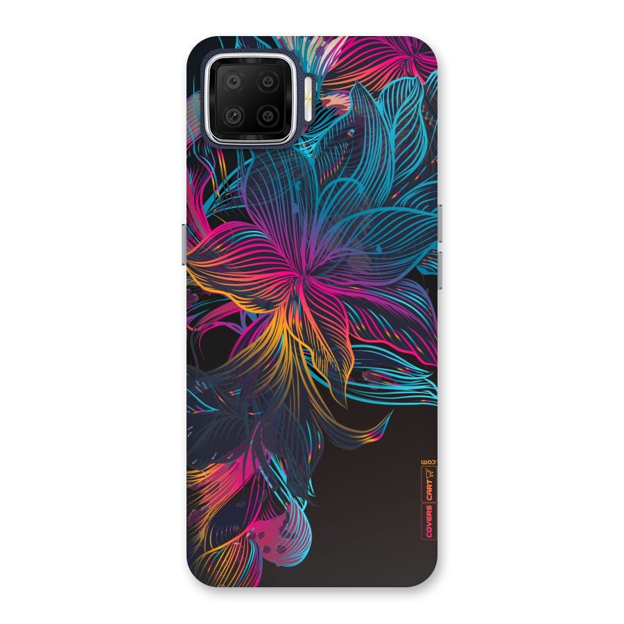 Multi-Colour Flowers Back Case for Oppo F17