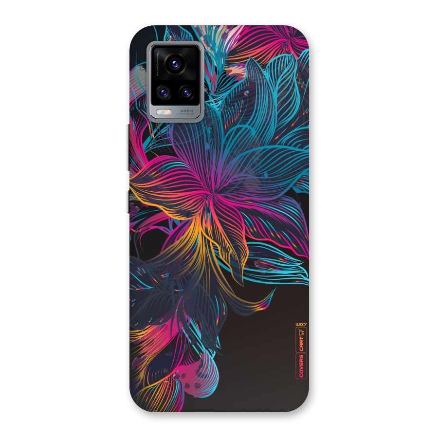 Multi-Colour Flowers Back Case for Vivo V20
