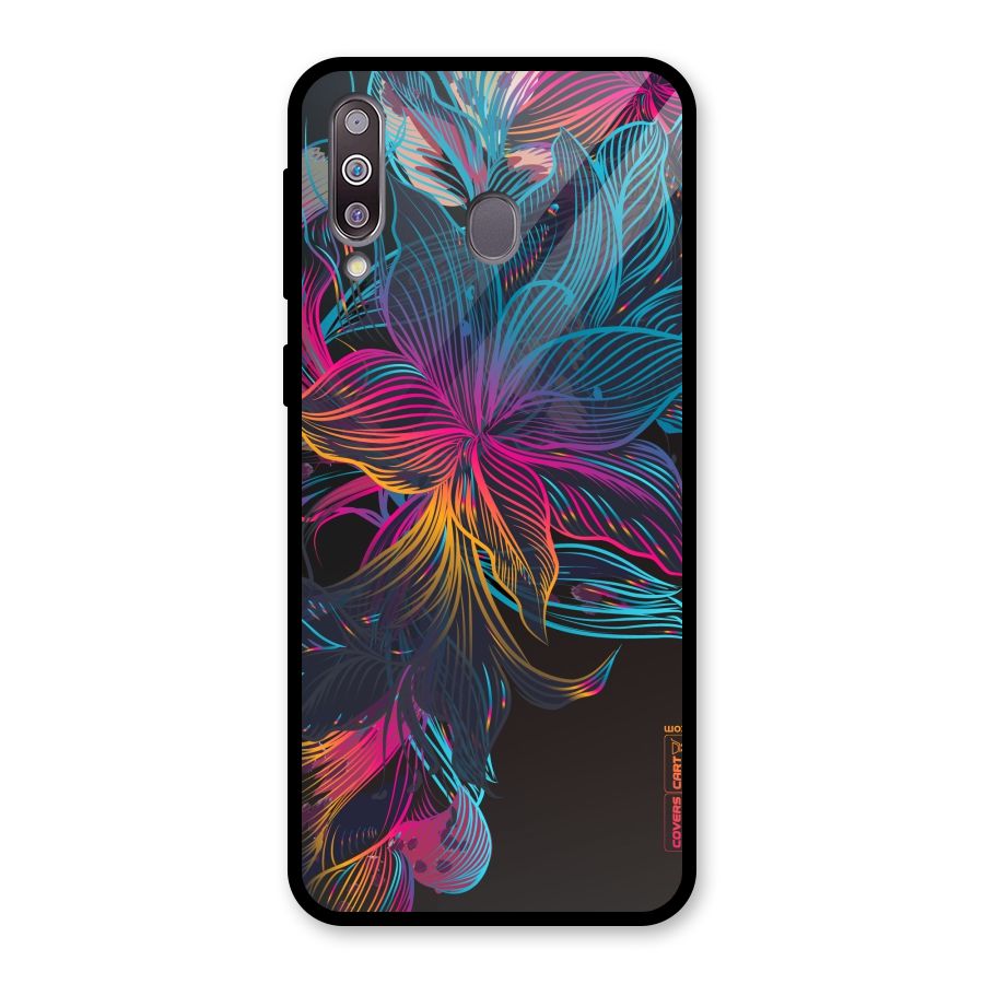 Multi-Colour Flowers Glass Back Case for Galaxy M30