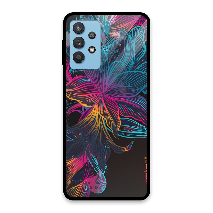 Multi-Colour Flowers Glass Back Case for Galaxy M32 5G