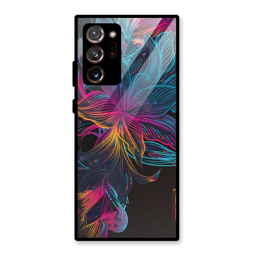 Multi-Colour Flowers Glass Back Case for Galaxy Note 20 Ultra 5G