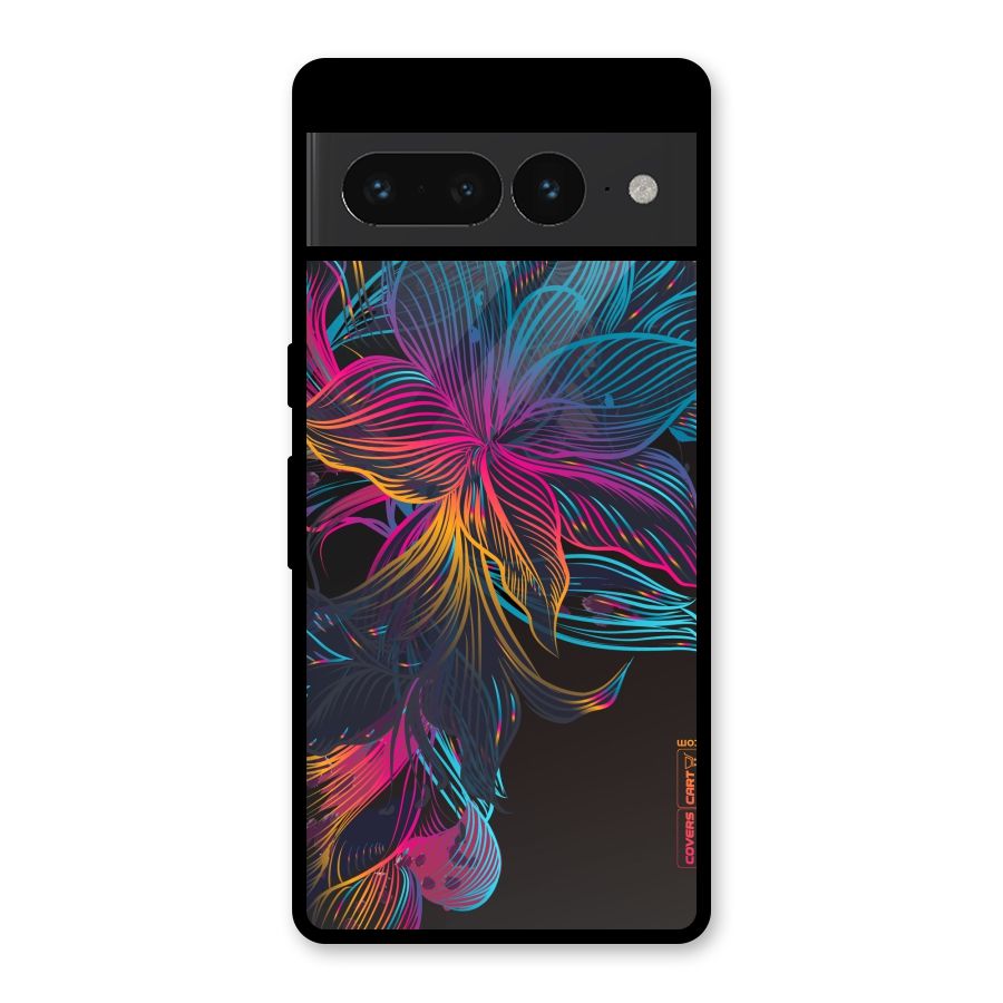 Multi-Colour Flowers Glass Back Case for Google Pixel 7 Pro