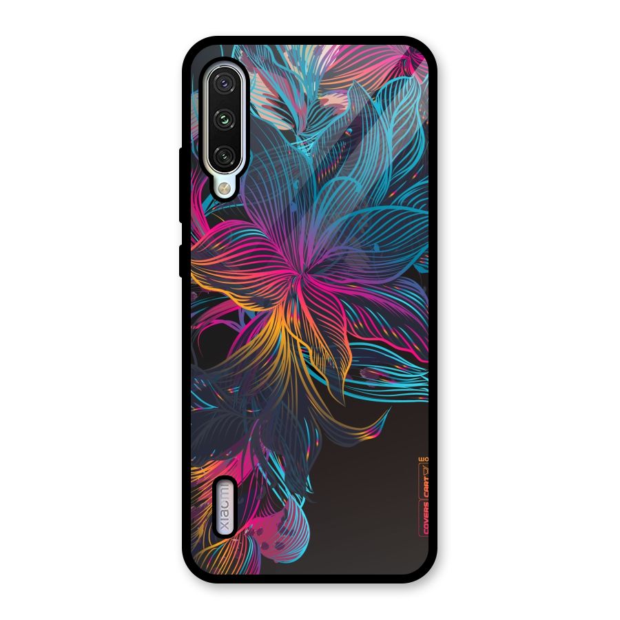 Multi-Colour Flowers Glass Back Case for Mi A3