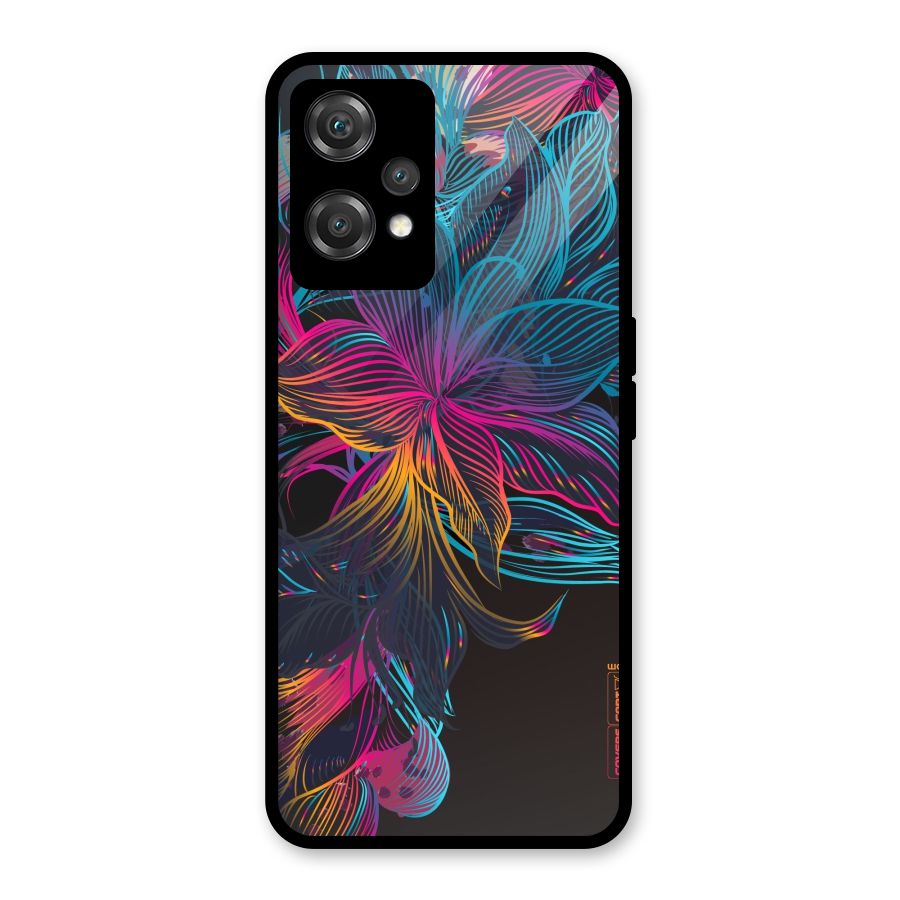 Multi-Colour Flowers Glass Back Case for OnePlus Nord CE 2 Lite 5G