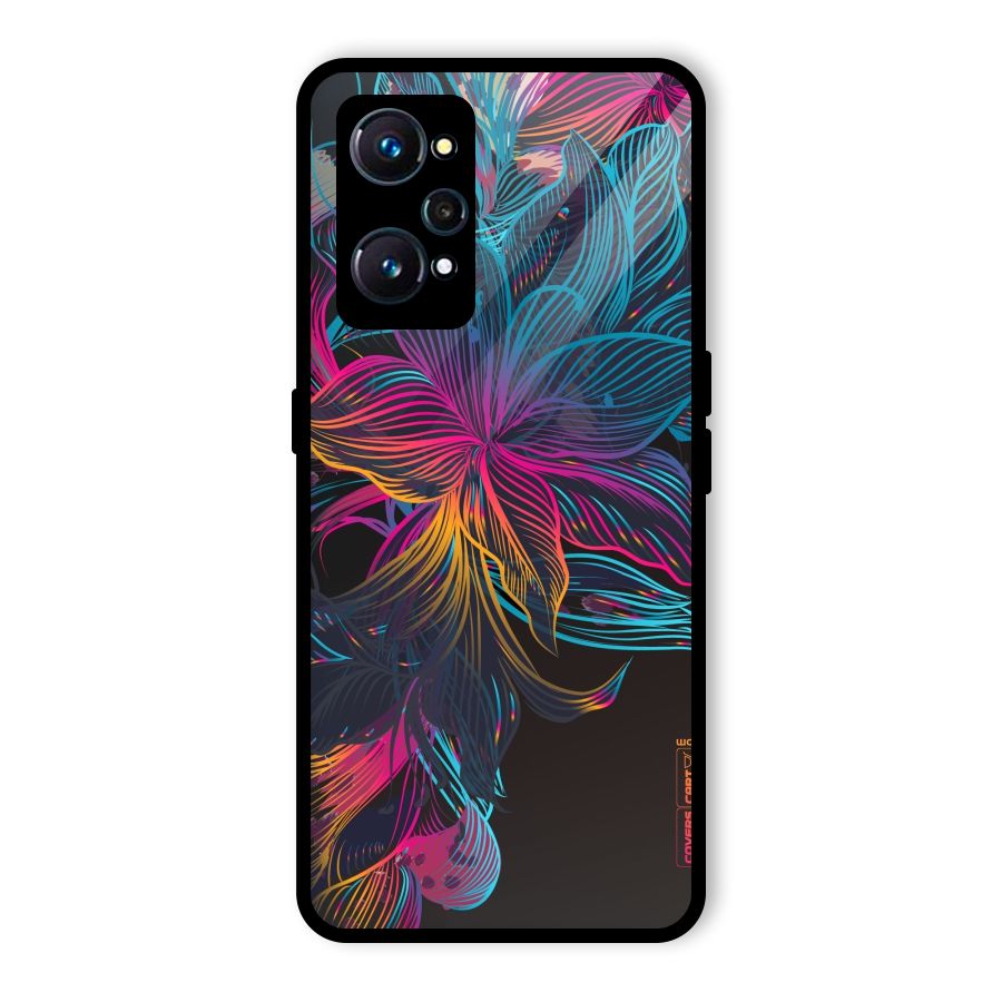 Multi-Colour Flowers Glass Back Case for Realme GT 2