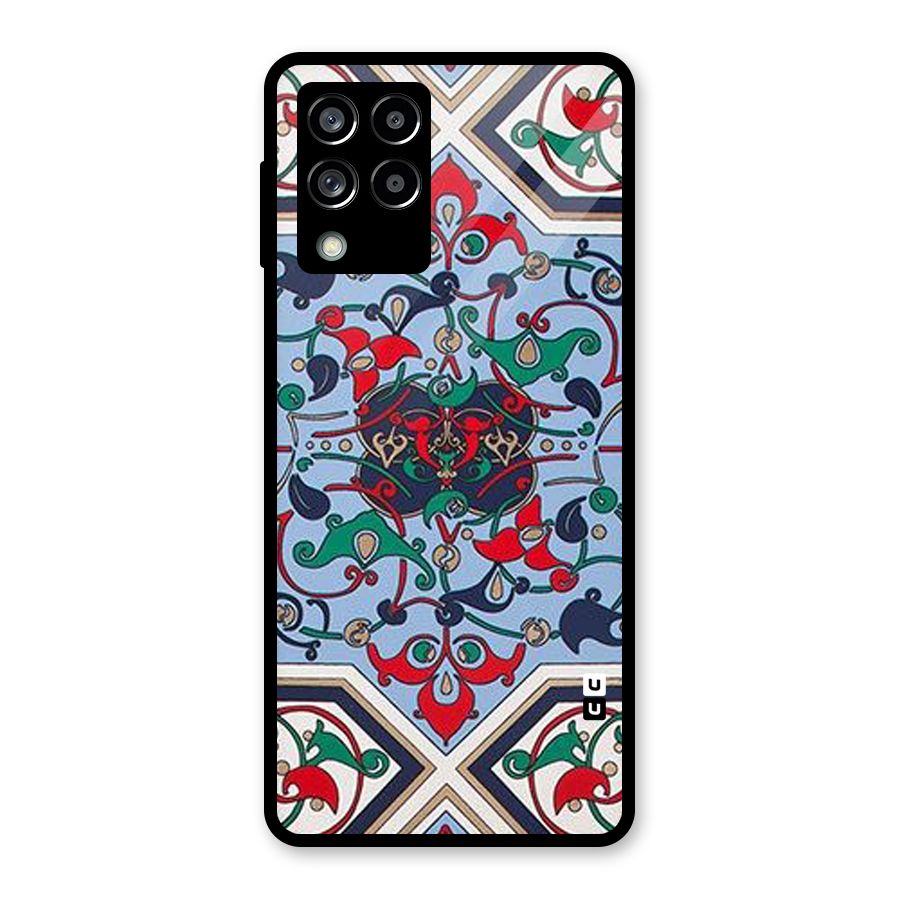 Multi Block Pattern Glass Back Case for Galaxy M53 5G
