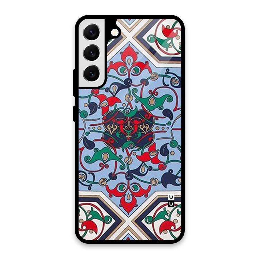 Multi Block Pattern Glass Back Case for Galaxy S22 Plus 5G