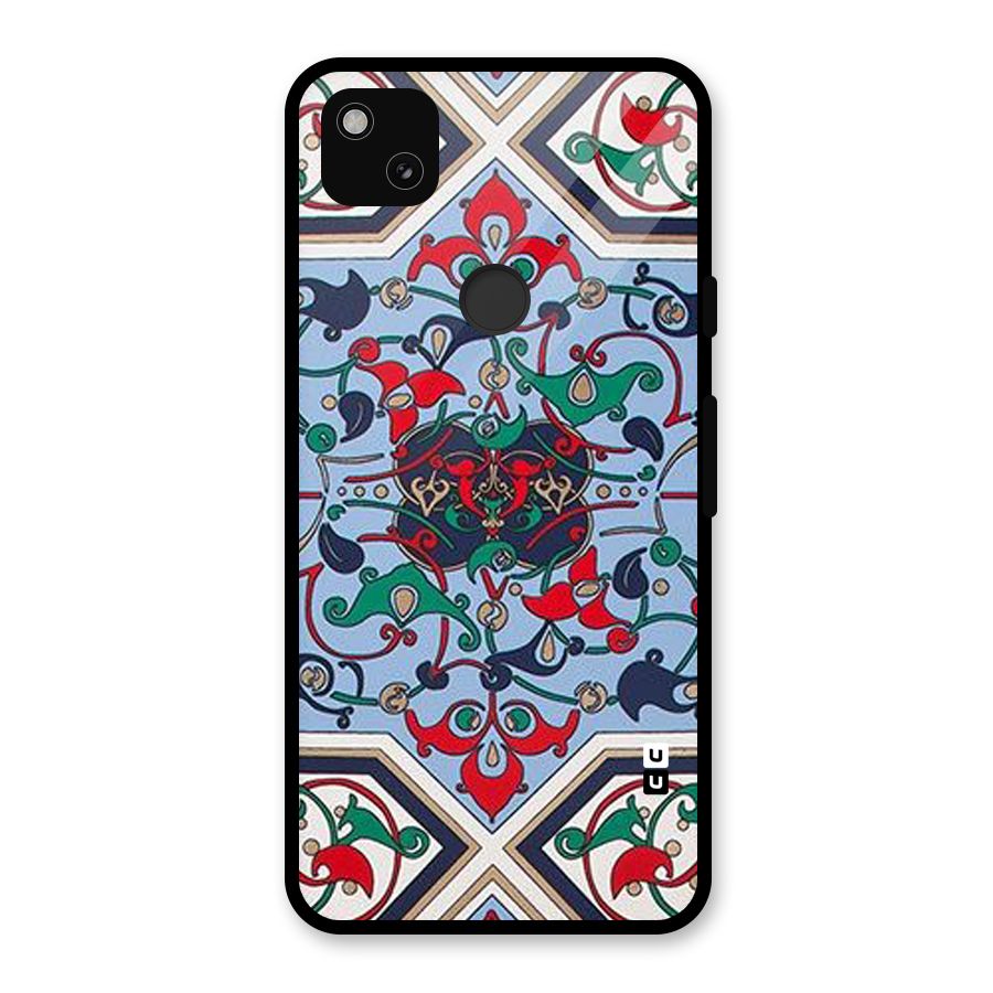 Multi Block Pattern Glass Back Case for Google Pixel 4a